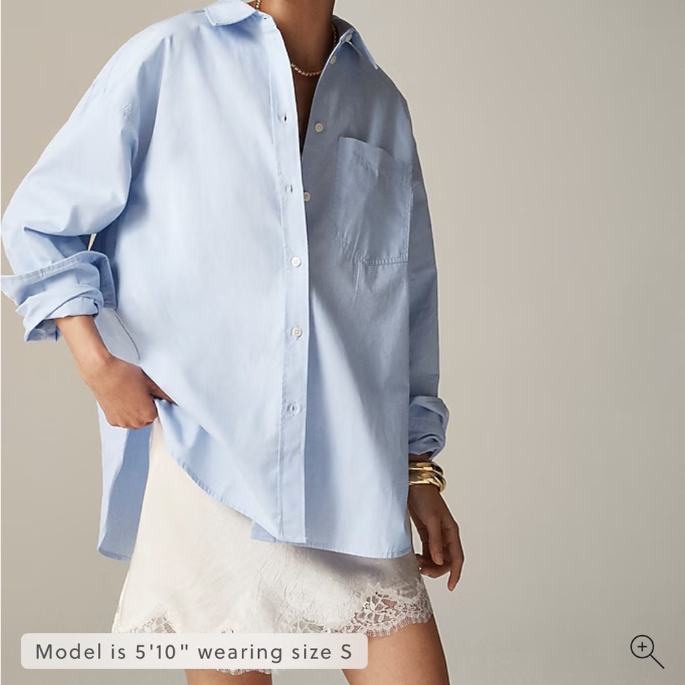 J. Crew Etienne oversized shirt in lightweight oxford